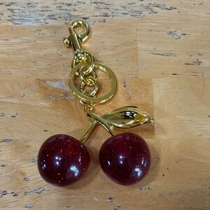 Cherry Purse Charm with Gold Hardware